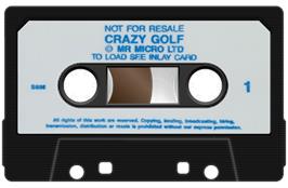 Cartridge artwork for Crazy Golf on the Sinclair ZX Spectrum.