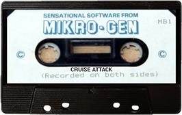 Cartridge artwork for Cruise Attack on the Sinclair ZX Spectrum.