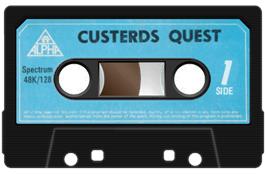 Cartridge artwork for Custerd's Quest on the Sinclair ZX Spectrum.