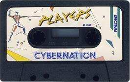 Cartridge artwork for Cybernation on the Sinclair ZX Spectrum.
