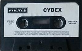 Cartridge artwork for Cybex on the Sinclair ZX Spectrum.