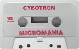 Cartridge artwork for Cybotron on the Sinclair ZX Spectrum.