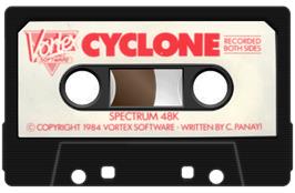Cartridge artwork for Cyclone on the Sinclair ZX Spectrum.