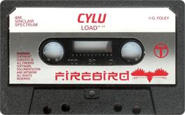 Cartridge artwork for Cylu on the Sinclair ZX Spectrum.