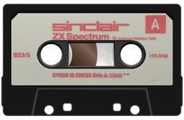 Cartridge artwork for Cyrus Is Chess on the Sinclair ZX Spectrum.