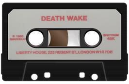 Cartridge artwork for Death Wake on the Sinclair ZX Spectrum.