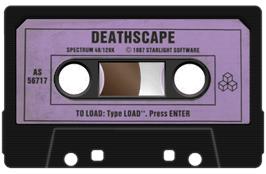 Cartridge artwork for Deathscape on the Sinclair ZX Spectrum.