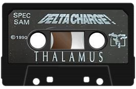 Cartridge artwork for Delta Charge on the Sinclair ZX Spectrum.