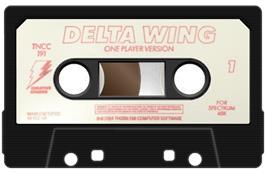 Cartridge artwork for Delta Wing on the Sinclair ZX Spectrum.