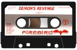 Cartridge artwork for Demon's Revenge on the Sinclair ZX Spectrum.