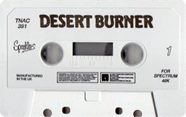 Cartridge artwork for Desert Burner on the Sinclair ZX Spectrum.