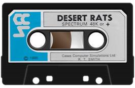 Cartridge artwork for Desert Rats on the Sinclair ZX Spectrum.