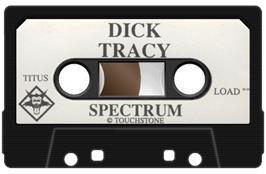 Cartridge artwork for Dick Tracy on the Sinclair ZX Spectrum.