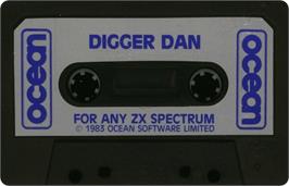 Cartridge artwork for Digger Dan on the Sinclair ZX Spectrum.
