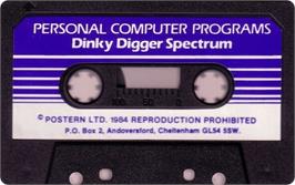 Cartridge artwork for Dinky Digger on the Sinclair ZX Spectrum.