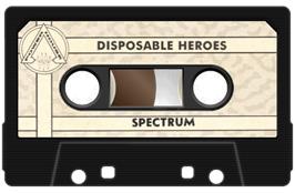 Cartridge artwork for Disposable Heroes on the Sinclair ZX Spectrum.