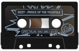 Cartridge artwork for Dizzy: Prince of the Yolkfolk on the Sinclair ZX Spectrum.