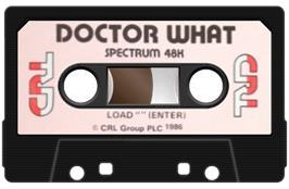 Cartridge artwork for Doctor What! on the Sinclair ZX Spectrum.