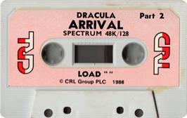 Cartridge artwork for Dracula on the Sinclair ZX Spectrum.