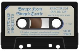 Cartridge artwork for Dragon's Lair Part II - Escape from Singe's Castle on the Sinclair ZX Spectrum.