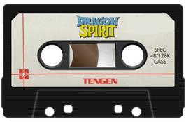 Cartridge artwork for Dragon Spirit on the Sinclair ZX Spectrum.
