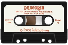 Cartridge artwork for Dragonia on the Sinclair ZX Spectrum.