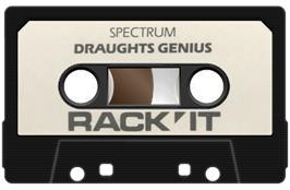 Cartridge artwork for Draughts Genius on the Sinclair ZX Spectrum.