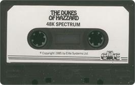 Cartridge artwork for Dukes Of Hazzard on the Sinclair ZX Spectrum.
