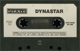 Cartridge artwork for Dyna Star on the Sinclair ZX Spectrum.