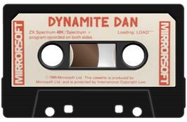 Cartridge artwork for Dynamite Dan on the Sinclair ZX Spectrum.