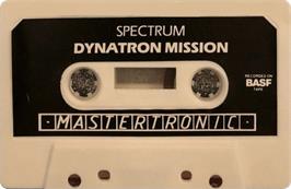 Cartridge artwork for Dynatron Mission on the Sinclair ZX Spectrum.