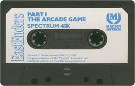 Cartridge artwork for EastEnders on the Sinclair ZX Spectrum.