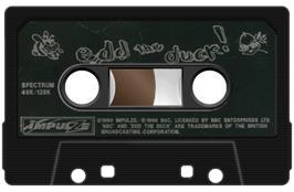Cartridge artwork for Edd The Duck! on the Sinclair ZX Spectrum.