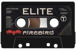 Cartridge artwork for Elite on the Sinclair ZX Spectrum.