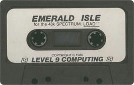 Cartridge artwork for Emerald Isle on the Sinclair ZX Spectrum.