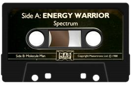 Cartridge artwork for Energy Warrior on the Sinclair ZX Spectrum.
