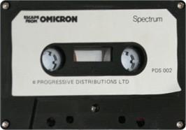 Cartridge artwork for Escape From Omicron on the Sinclair ZX Spectrum.
