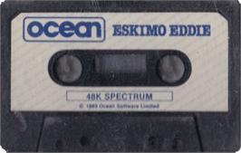 Cartridge artwork for Eskimo Eddie on the Sinclair ZX Spectrum.
