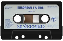 Cartridge artwork for European 5-a-side on the Sinclair ZX Spectrum.