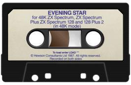 Cartridge artwork for Evening Star on the Sinclair ZX Spectrum.