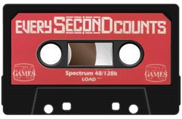 Cartridge artwork for Every Second Counts on the Sinclair ZX Spectrum.