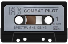 Cartridge artwork for F-16 Combat Pilot on the Sinclair ZX Spectrum.