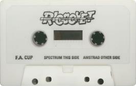 Cartridge artwork for F.A Cup Football on the Sinclair ZX Spectrum.