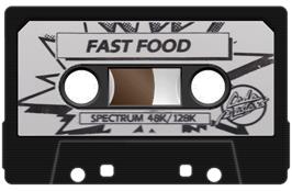 Cartridge artwork for Fast Food on the Sinclair ZX Spectrum.