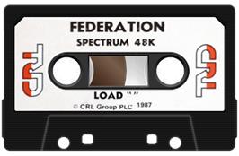 Cartridge artwork for Federation on the Sinclair ZX Spectrum.