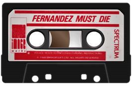 Cartridge artwork for Fernandez Must Die on the Sinclair ZX Spectrum.