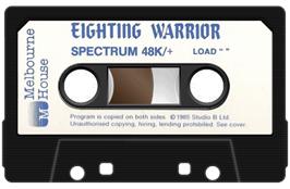 Cartridge artwork for Fighting Warrior on the Sinclair ZX Spectrum.