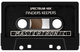 Cartridge artwork for Finders Keepers on the Sinclair ZX Spectrum.