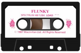 Cartridge artwork for Flunky on the Sinclair ZX Spectrum.