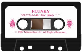 Cartridge artwork for Flunky on the Sinclair ZX Spectrum.